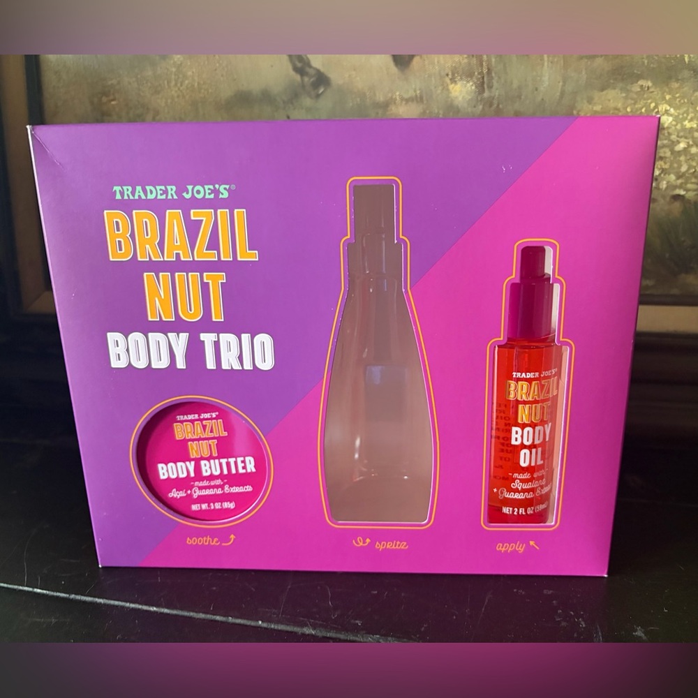 Trader Joe’s Brazil Nut Body Butter & Body Oil- *NO Spritz* New in Box